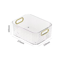 Panier de rangement de bureau en plastique grande capacité à texture diamantée pour salle de bain, idéal pour organiser les cosmétiques et les produits de beauté