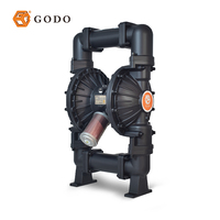 GODO Pompe pneumatique BFQ-50L de 2 pouces en alliage d'aluminium largement utilisée pour le transfert de boues d'essence et d'huile Pompe à double membrane pneumatique