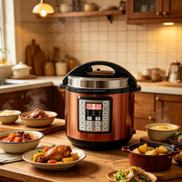 Cuisinière électrique à pression grande taille, pot antiadhésif, modes de cuisson multiples, appareil de cuisine domestique, approvisionnement en gros