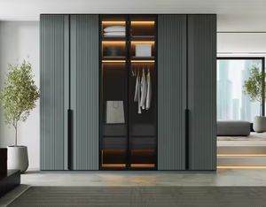 Modern Design Wardrobe Wood Clothes Wardrobe Furniture Uv Bedroom Closet Wardrobes From China - Product Image 1