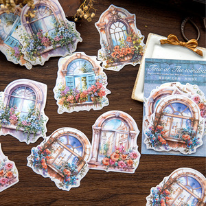 10 pièces/paquet autocollants <span class=keywords><strong>temps</strong></span> devant la fenêtre série INS aménagement paysager manuel bricolage matériel autocollants décoratifs 10 pièces - Product Image 3