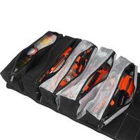 Sac de rangement pour outils enroulable portable et étanche avec logo personnalisé, multi-poches, poches transparentes en PVC, capacité de 50 lb, mini