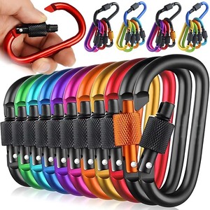 Mousquetons à vis avec barre en aluminium de 7,5 mm de diamètre, 4 pièces, pour randonnée, équipement de camping extérieur, <span class=keywords><strong>crochet</strong></span> EDC - Product Image 1
