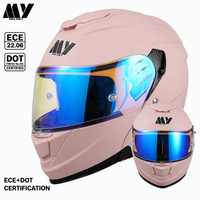 Casques de moto pour hommes et femmes, coque ABS rabattable, visière double à dégagement rapide, certifiés ECE, toutes saisons, design personnalisé Knight