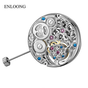 ENLOONG çin İskelet görünür GMT Tourbillon hareketi ay fazı manuel sarma mekanik saat hareketi - Product Image 2