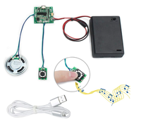 Módulo de Sonido con Control de Botones, Reproductor de Música y Voz, Chip de Voz Programable, Musical, 8MB, MP3, WAV, Descargable por USB, con Caja de Baterías AA