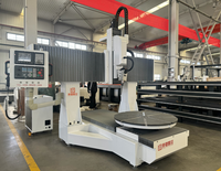 Machine de gravure CNC 5 axes Jinan Rongchi avec commande Syntec PLC, pour sculpture 3D sur EPS, polystyrène, bois, moteur 9,0 kW