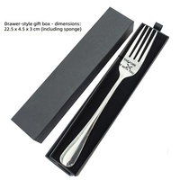 Set Pisau Garpu Sendok Stainless Steel Hadiah Promosi Laris Manis dengan Ukiran Laser, Kado Ulang Tahun untuk Usia 16 hingga 50 Tahun