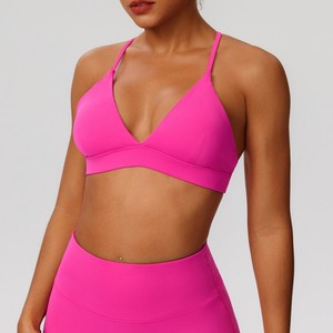 <span class=keywords><strong>Soutien</strong></span>-<span class=keywords><strong>gorge</strong></span> de sport sans bretelles pour femme, maintien élevé, avec coussinets amovibles, séchage rapide, en nylon respirant, idéal pour la gym - Product Image 5