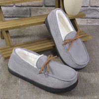 Mocassins en peluche personnalisés pour femmes, avec semelle extérieure en TPR à mémoire de forme, chauds pour l'automne et l'hiver, chaussures d'intérieur, usine OEM