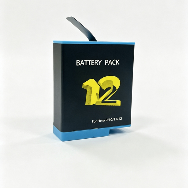 For Action Camera Battery Rechargeable 1750mAh Compatible with for Hero 9-12 2 Hours Long Battery Life in Stock