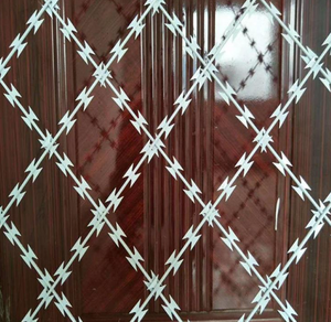 Fil de fer galvanisé à chaud, <span class=keywords><strong>grillage</strong></span> barbelé rasoir, clôture en fil concertina soudé carré, découpe et pliage pour la sécurité des prisons - Product Image 1