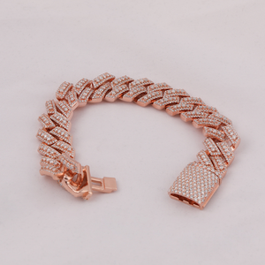 Pulsera de Cadena Cubana de Moissanita Personalizada, Plata de Ley 925, Joyería de Moda VVS con Brillo Similar al de Diamantes - Product Image 5