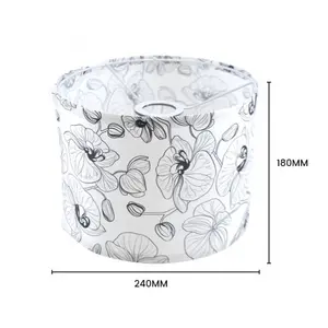 Free Samples Wholesale Printed Round Fabric Lampshades Table Lamp Shade