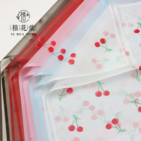 Kertas Pembungkus Bunga Sakura Xihuanong, Kertas Plastik Han Su Semi Transparan, Kertas Buket DIY Buatan Tangan untuk Toko Bunga