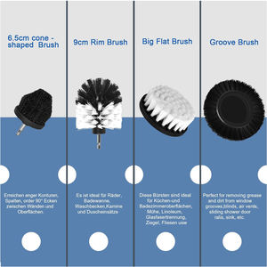 5 accessoires de <span class=keywords><strong>brosse</strong></span> pour tournevis sans fil ou perceuse <span class=keywords><strong>brosse</strong></span> d'ameublement douce et dure pour carreaux de salle de bain de voiture - Product Image 5