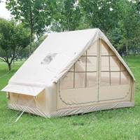 Tente gonflable familiale de glamping à une seule porte sans fenêtre de 6 mètres carrés, quatre saisons, installation facile, Oxford résistant aux UV, imperméable