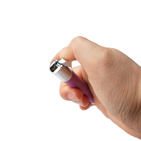 Briquet portable mince au kérosène en alliage de zinc avec revêtement en cuir, flamme nue pour cigarettes et cigares