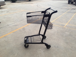 עגלת קניות לסופרמרקט, סל יחיד, קומה אחת, 45 ליטר, עגלת דחיפה קטנה לסופרמרקט, 45 ליטר - Product Image 4