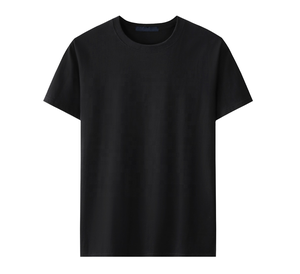 เสื้อยืดลำลองผู้ชายไซส์ใหญ่ รุ่นใหม่สำหรับฤดูร้อน ผ้าโพลีเอสเตอร์/คอตตอน พิมพ์ลายเรียบ แขนสั้น เนื้อผ้าวอร์สเตด แห้งเร็ว ระบายอากาศได้ดี - Product Image 1