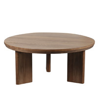 Table basse ronde en bois de frêne massif de style japonais Sabi Wabi, design rétro, salon, petit appartement, balcon, table à thé