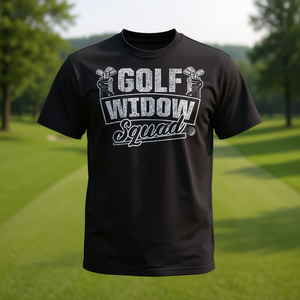 Camiseta Golf Widow Squad unisex para adultos, manga corta, cuello redondo, estampado en serigrafía, regalo deportivo - Product Image 3