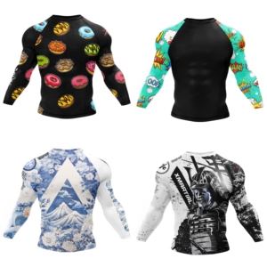 Camiseta <span class=keywords><strong>de</strong></span> Compresión <span class=keywords><strong>de</strong></span> Manga Larga para Hombre, Estilo Rashguard <span class=keywords><strong>de</strong></span> MMA Personalizado con Estampado por Sublimación, para Surf y Fútbol <span class=keywords><strong>Americano</strong></span> - Product Image 4