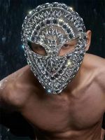 Masque en strass brillant pour femmes, hommes, unisexe, club, fête, bal, masque en cristal, Halloween, mascarade, spectacle de danse, lunettes