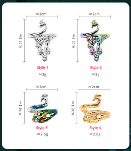 Anillo de punto trenzado ajustable, soporte de dedo, guía de hilo, anillo de bucle de ganchillo - Product Image 3