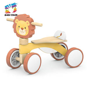 Деревянный беговел-каталка «Лев» с рулём для детей от <span class=keywords><strong>2</strong></span> до 4 лет, 4 колеса, модель W16B026 - Product Image 2