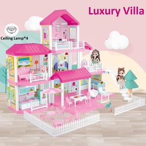 Casa de Muñecas en Miniatura de Lujo <span class=keywords><strong>para</strong></span> Armar, con Muñecas y Luz, Juguete de Villa <span class=keywords><strong>para</strong></span> Niñas, Casa de Muñecas de Princesa <span class=keywords><strong>para</strong></span> Niños - Product Image 2