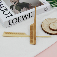 Peigne en bambou naturel, Logo personnalisé, pour queue de Rat, écologique, prix d'usine, vente en gros