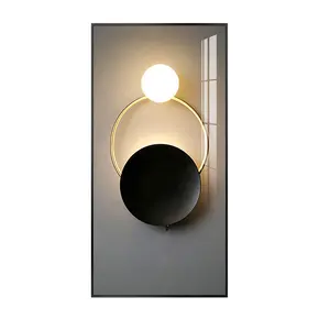 Luce di lusso ingresso decorazione corridoio pittura moderna grande pittura murale