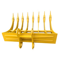 Râteau à racines hydraulique, grappin décompacteur, godet pour mini-excavatrice de 0,8 à 3,5 tonnes, râteau tamiseur pour préparation de chantier et démolition