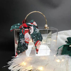 กล่องของขวัญอะคริลิคทรงสี่เหลี่ยมใสแบบแยกออกได้กล่องของขวัญกล่องใสสำหรับใส่ขนมแต่งงานสำหรับเทศกาลคริสต์มาส - Product Image 5