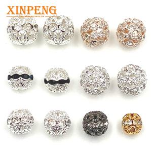 Perles rondes argile un trou strass pavé cristal perles boule <span class=keywords><strong>de</strong></span> <span class=keywords><strong>verre</strong></span> pour la fabrication <span class=keywords><strong>de</strong></span> bijoux - Product Image 5