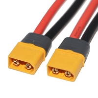 Conector de Cable de Silicona RC XT60H XT60H-F XT60H-M XT60 Tipo Bala Macho y Hembra con Cubierta Protectora Negra
