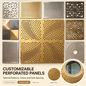 Panneau de toiture en aluminium perforé, tôle de façade découpée au laser, revêtement métallique décoratif pour toiture et extérieur de bâtiment - Product Image 4
