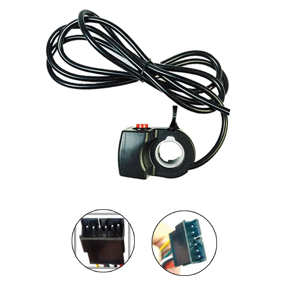 Wuxing 15DX Thumb Throttle 36V48V SM Plug with ON-OFF Switch Accelerator And Power Indicator For Electric Bicycle Parts