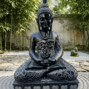 Statue de Bouddha en granit de grande taille, style zen, en marbre, Artifax, best-seller - Product Image 2