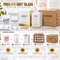Entrepôt aux États-Unis vente en gros 1.5oz verre à liqueur de sublimation whisky verre à vin tasse blanc avec sublimation givré verres à liqueur vierges