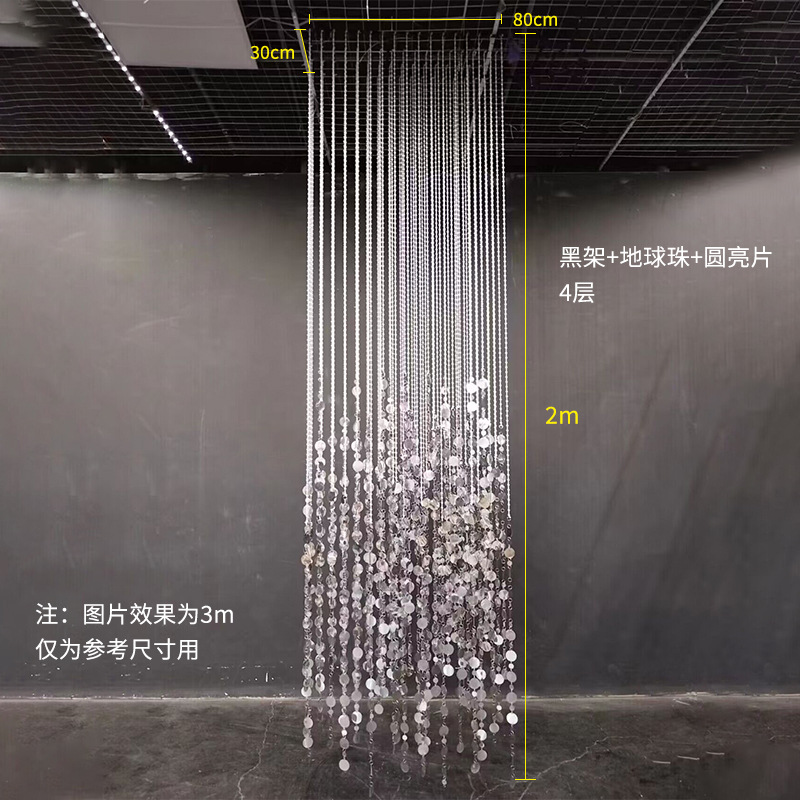 Ciondolo con paillettes finito 2m