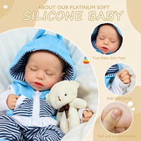 Poupée Reborn LOULOU de 16 pouces en silicone intégral pour bébés et tout-petits, jouet doux pour garçons, poupée de mode réaliste, câline, lavable et qui boit