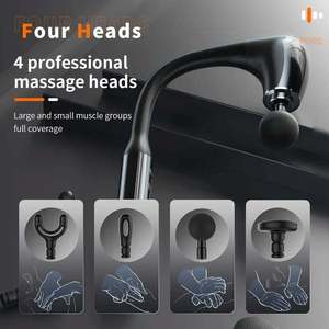 Pistola de Masaje Manual para Relajación Muscular de Tejido Profundo, Mango Extendido, Cuatro Cabezales, Batería de 1500 mAh para Aplicación Corporal - Product Image 4