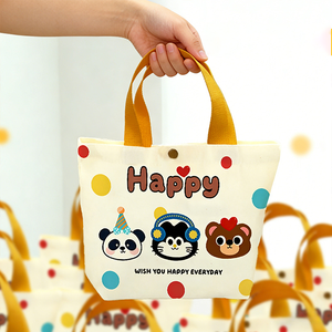 Sac fourre-tout en <span class=keywords><strong>toile</strong></span> mignon pour enfants, motif dessin animé, idéal pour cadeaux d'anniversaire <span class=keywords><strong>de</strong></span> maternelle - Vente flash - Product Image 4