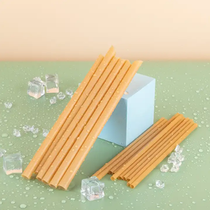 قشة شرب مصنوعة من ألياف نباتية من قصب السكر، قابلة للتحلل الحيوي والتسميد، مغلفة فرديًا، للتخييم - Product Image 3