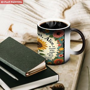 Tasse à changement de couleur givrée noire 11oz en céramique vierge pour sublimation DIY - Product Image 6