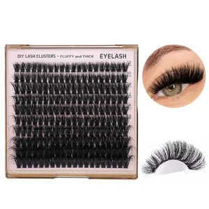 Kit de Pestañas Postizas de Tira Completa 20D 30D 40D 50D 60D 80D 100D 200D, Pestañas por Segmentos DIY de Marca Privada, Venta al Por Mayor para Proveedores de Clúster de Pestañas - Product Image 3