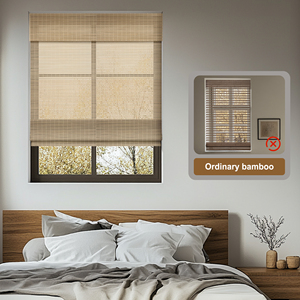Persianas enrollables <span class=keywords><strong>de</strong></span> bambú manuales plegables respetuosas con el medio ambiente para salas <span class=keywords><strong>de</strong></span> estar - Product Image 4