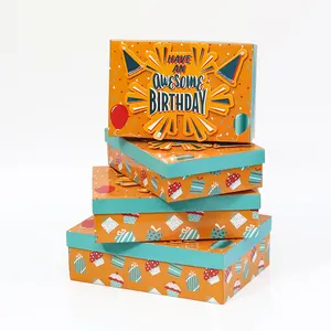 Individuelle luxuriöse starre Verpackungspapier obere und unterne haben eine fantastische Geburtstags-Geschenkbox für ihn